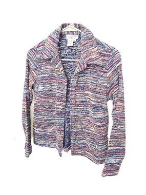 Coldwater Creek Shacket Size Petite XS Colorful Blazer Boho Cottagecore